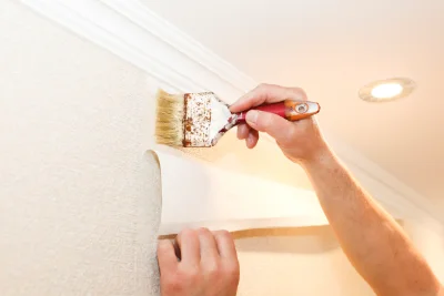 Pose de papier peint au Caule-Sainte-Beuve — revêtements muraux et toiles de verre